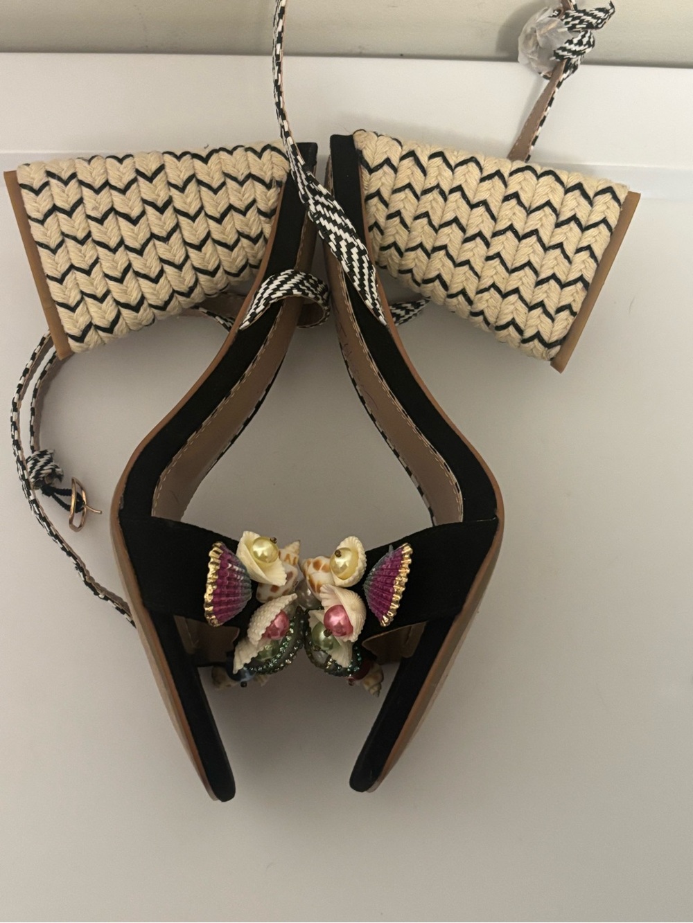 Betsey Johnson Women’s Anckor Heeled Seashell Sandal size 7 1/2 - Picture 5 of 8